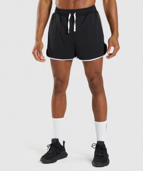 Men's Gymshark Recess 3" Shorts Black | CA 8D16N7